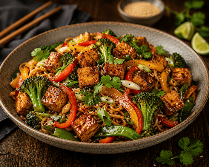 Sticky Maple Tofu Stir Fry