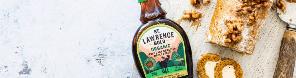 St. Lawrence Gold laid flat next to roulade