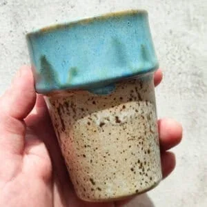 stacking cup in coastline