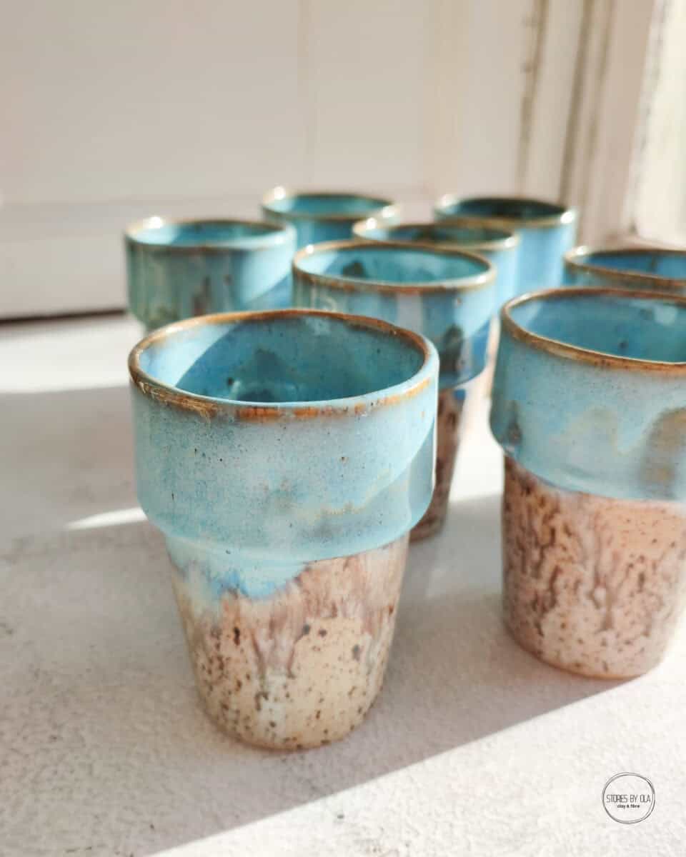 stacking cup in coastline