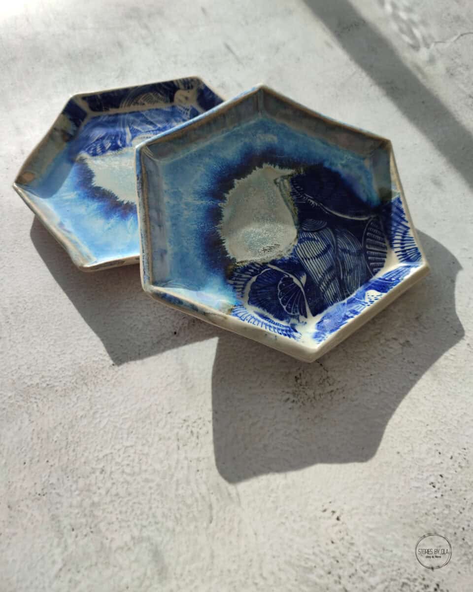 shell tattoo hexagonal trays