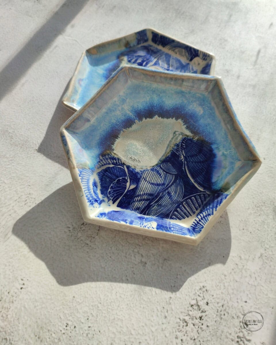 shell tattoo hexagonal trays