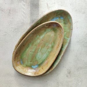 green shore pebble plates small and mdeium