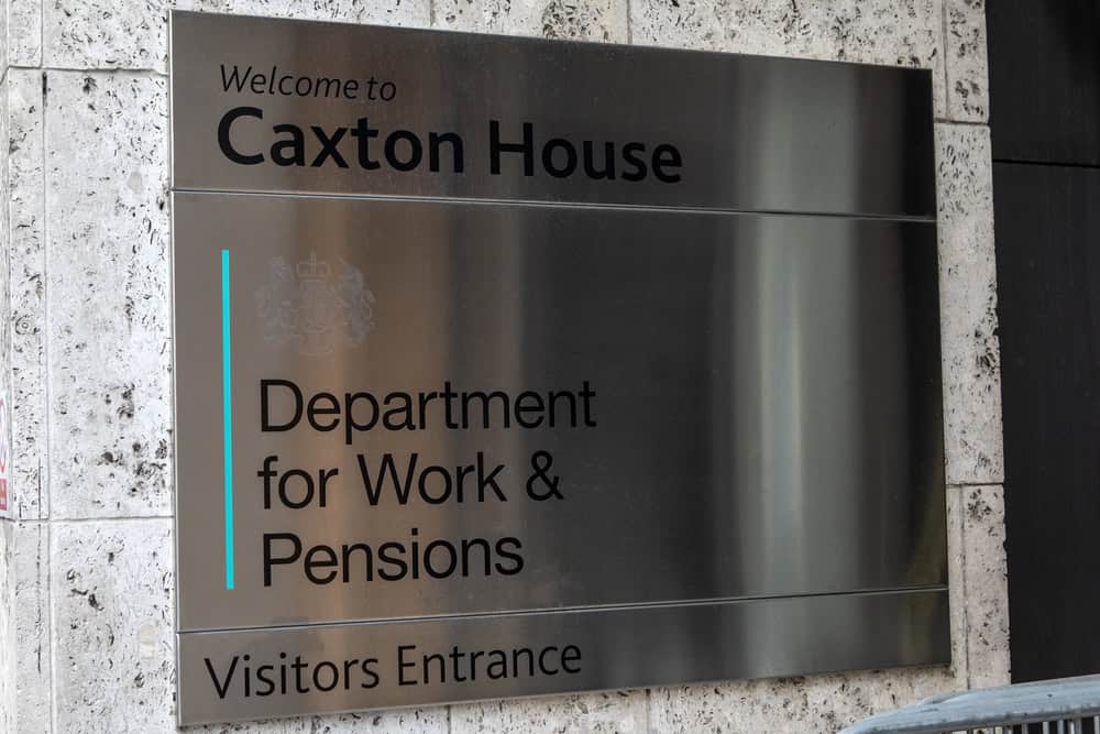 Department for Works and Pensions sign