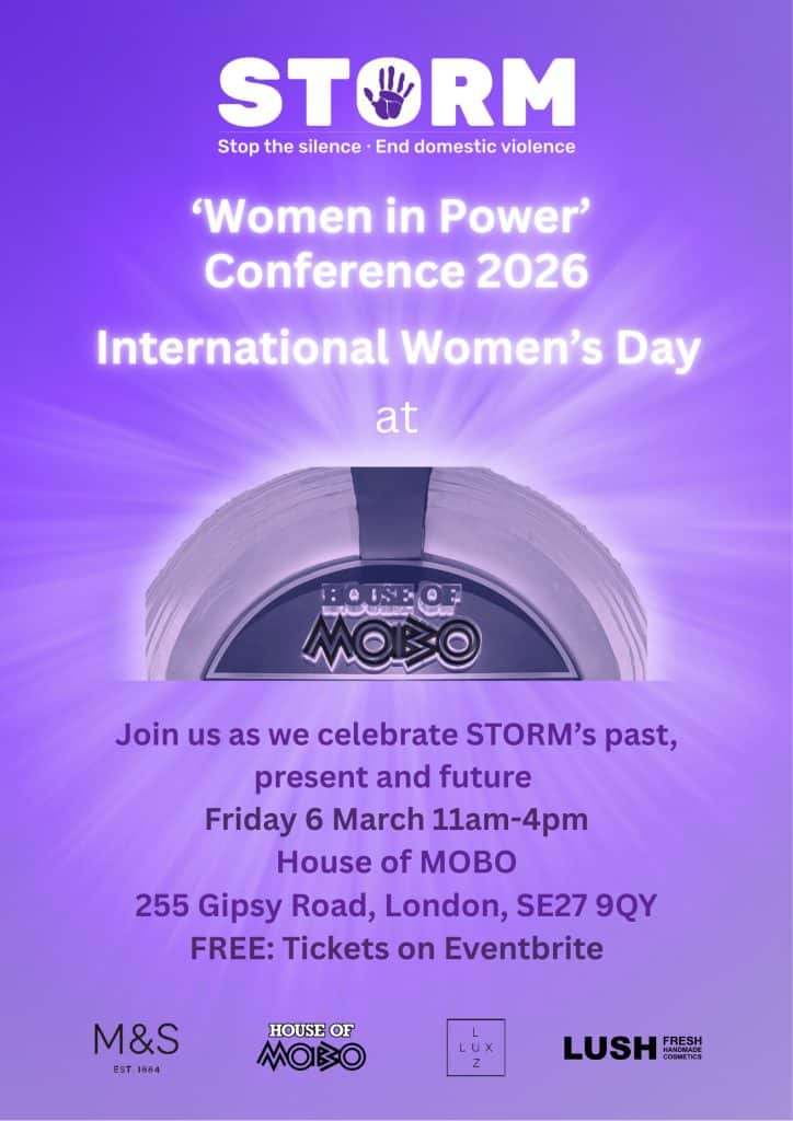 Flyer for STORM's International Women's Day event