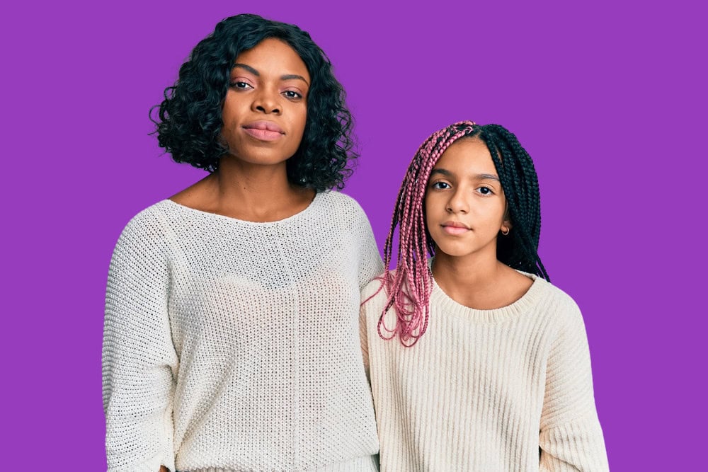 A mother and daughter together