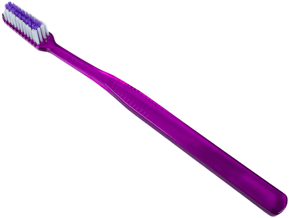 A purple toothbrush