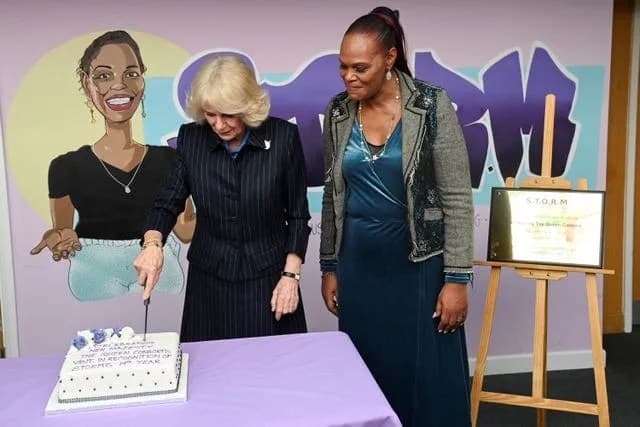 Queen Camilla and STORM founder Marie Hanson