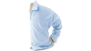 ISOLATED white lab coat on mannequin for medical or scientific professionals.