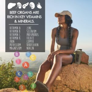Rich in vitamins and minerals, beef organs provide essential nutrients like vitamin A, B vitamins, iron, zinc, and magnesium, supporting overall health and wellness.