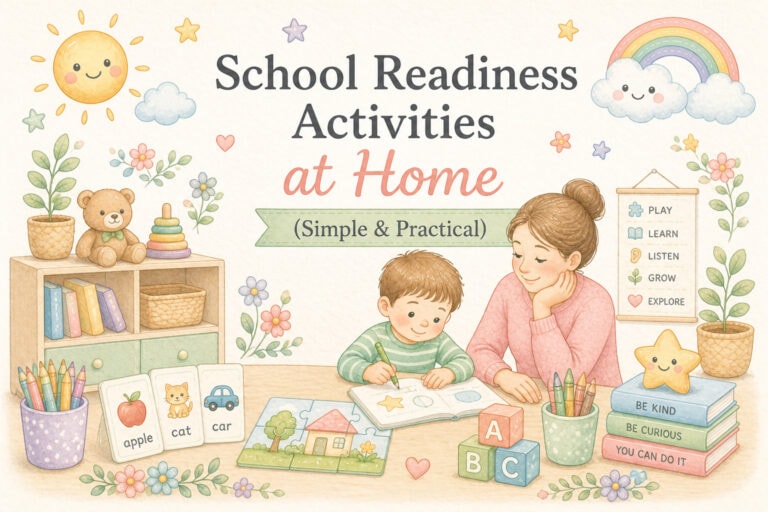 Engaging home activities to prepare children for school success and development. School Readiness Activities At Home