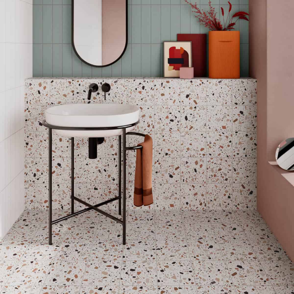 Rosa Terrazzo Fliese