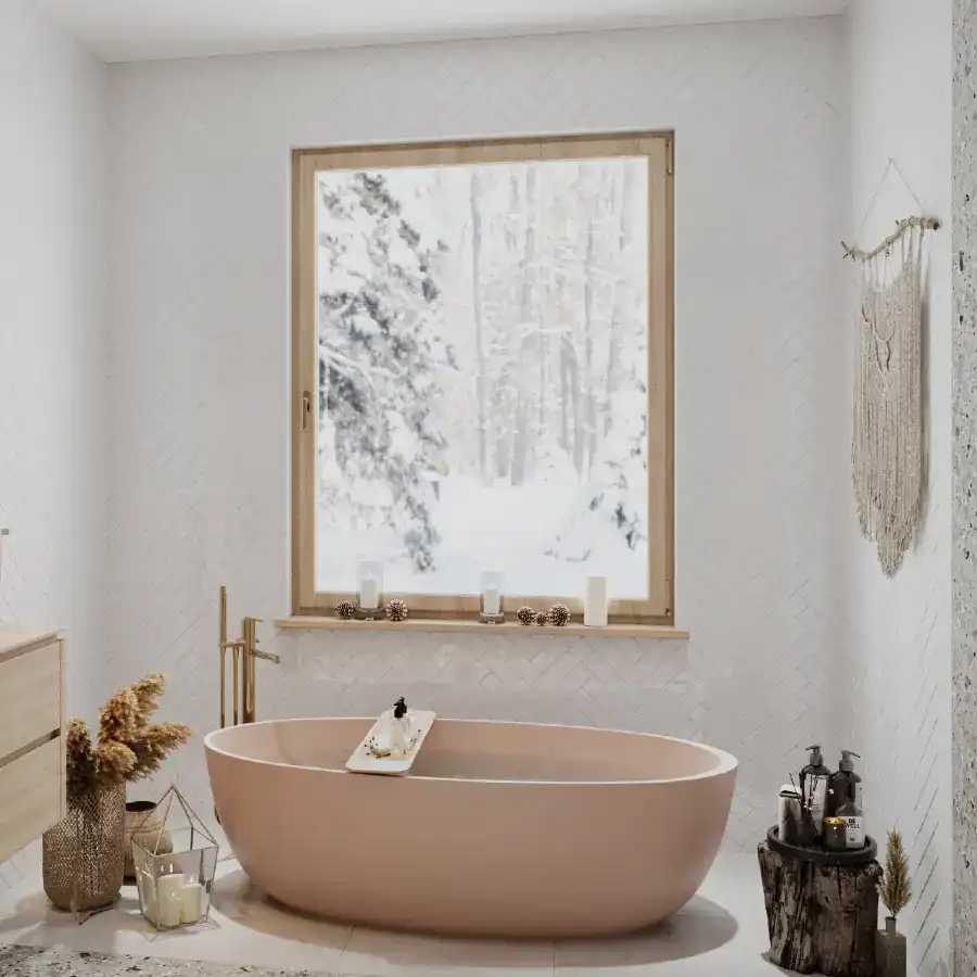 Weisse hangemachte Metro-Fliesen