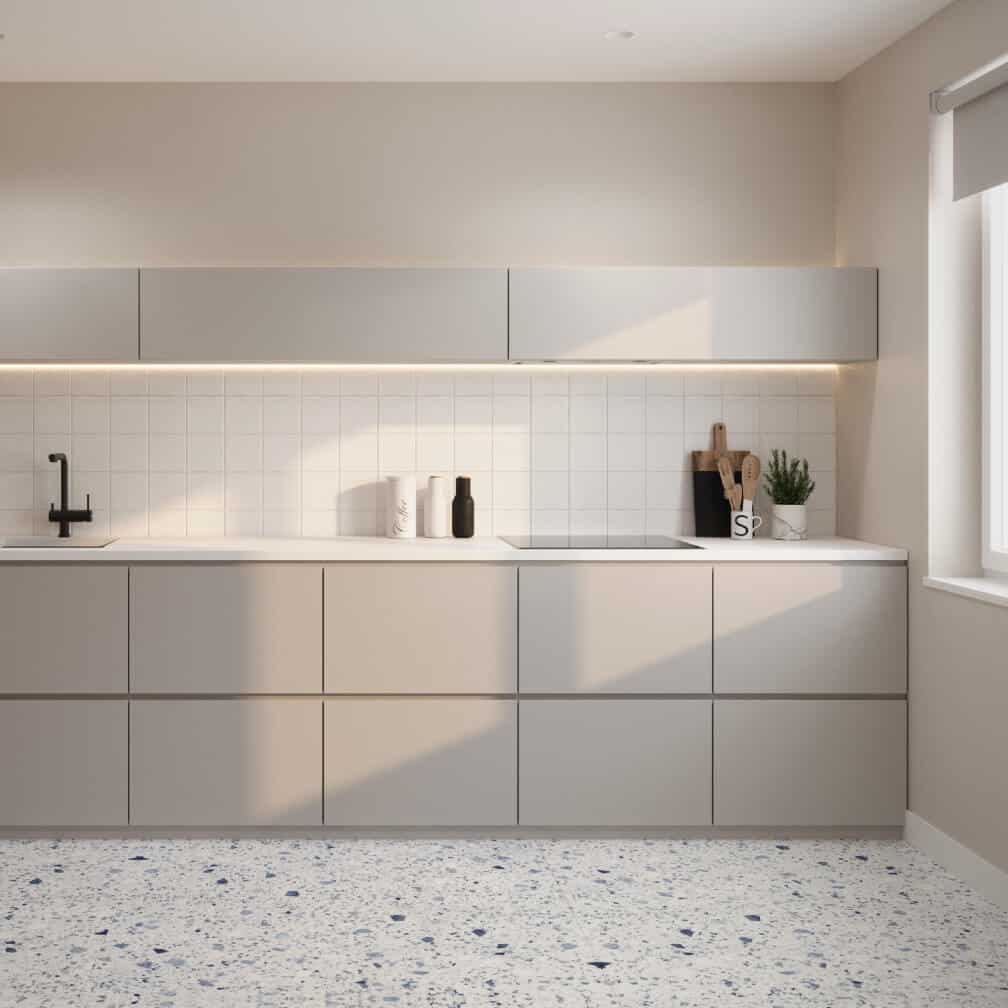 Blaue Terrazzo Fliesen