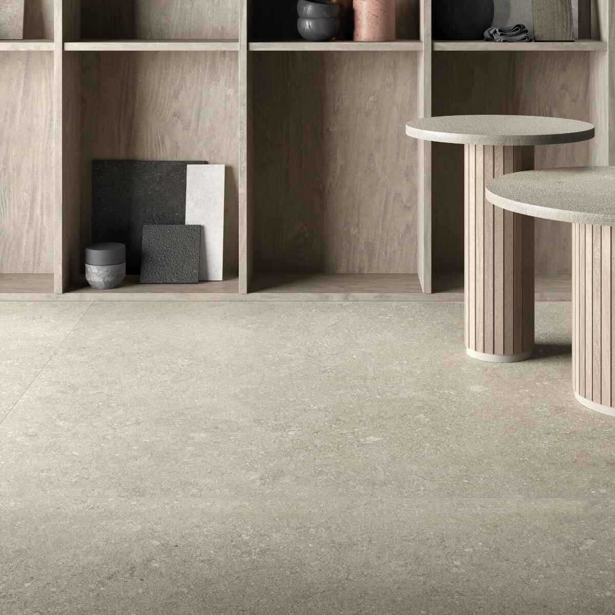 fliese sand mit holz kombiniert