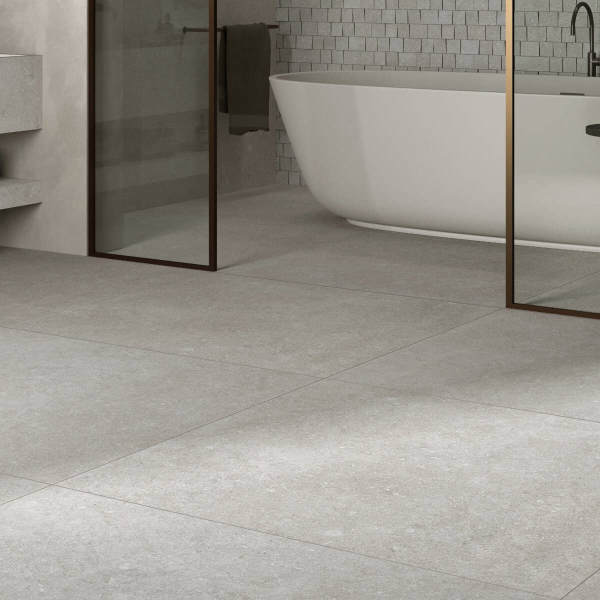 Fliese bad steinoptik 60x60cm in grau und beige
