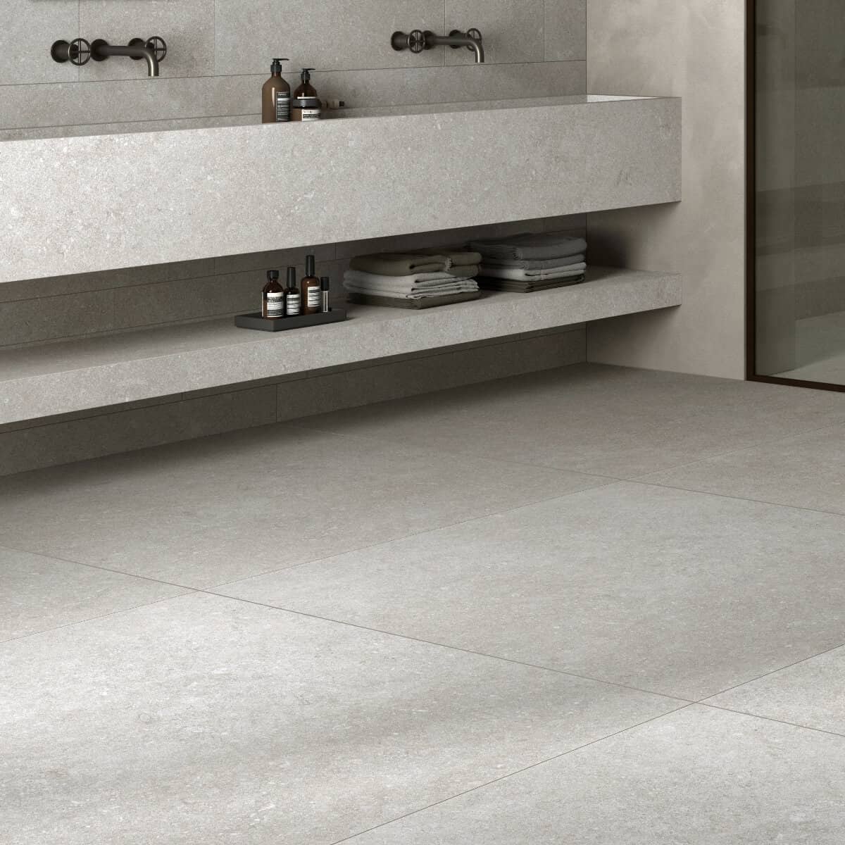 fliese bad in greige 60x60cm.