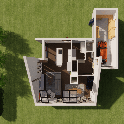 bovenaanzicht villa bergen