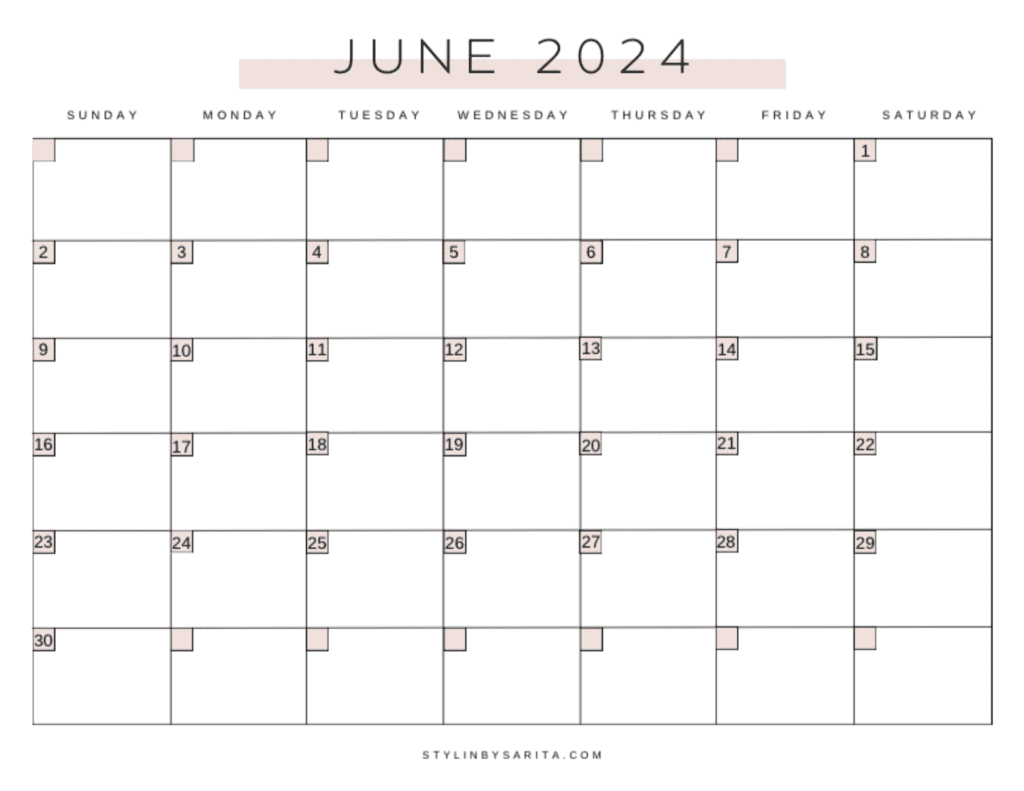 monthly calendar printable