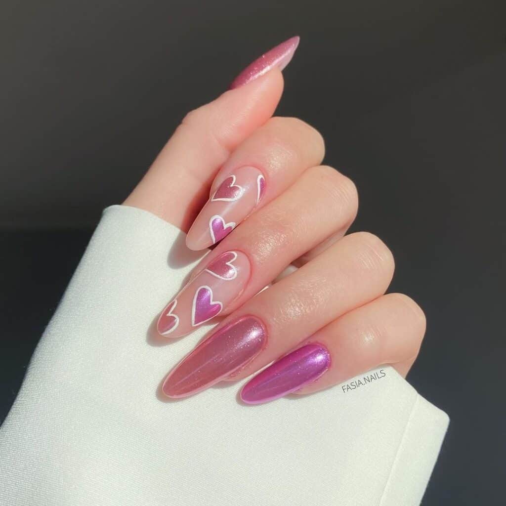 valentines nails