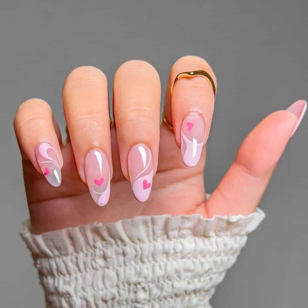 valentines nails