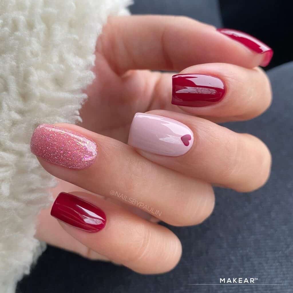 valentines nails