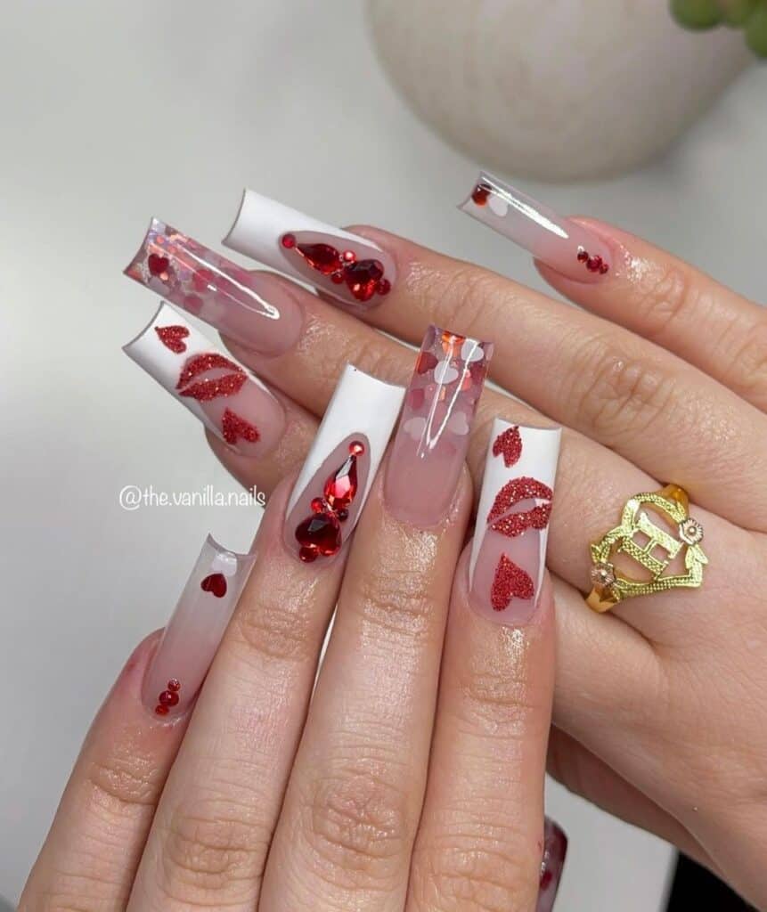 valentines nails