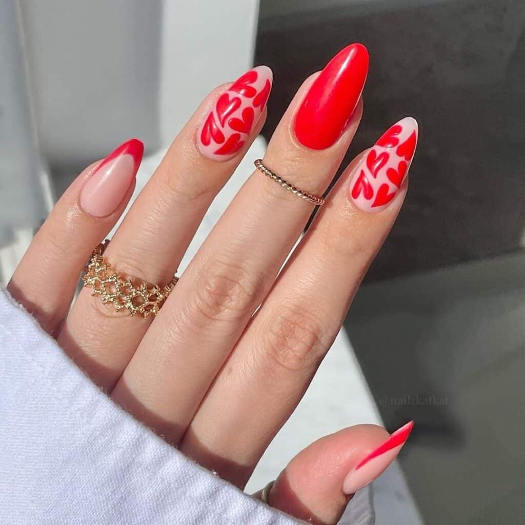 valentines nails