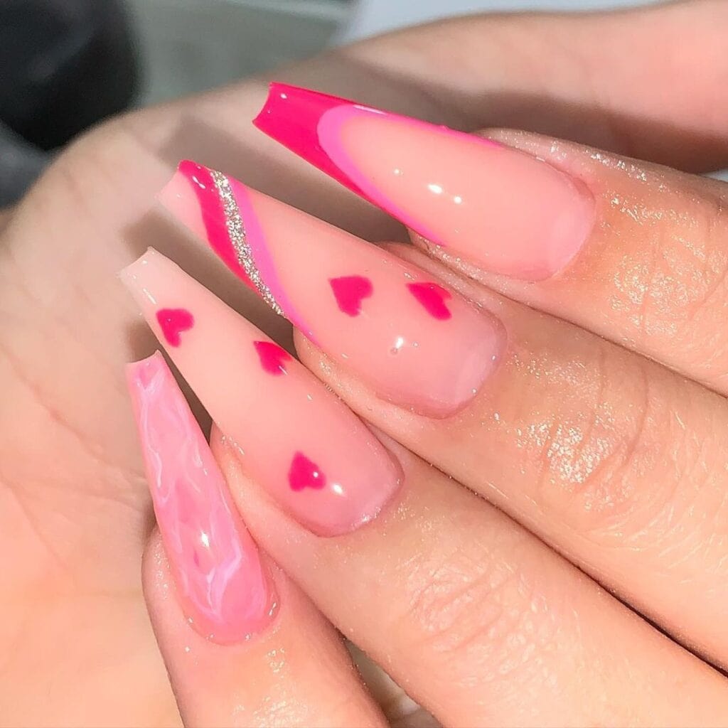 valentines nails