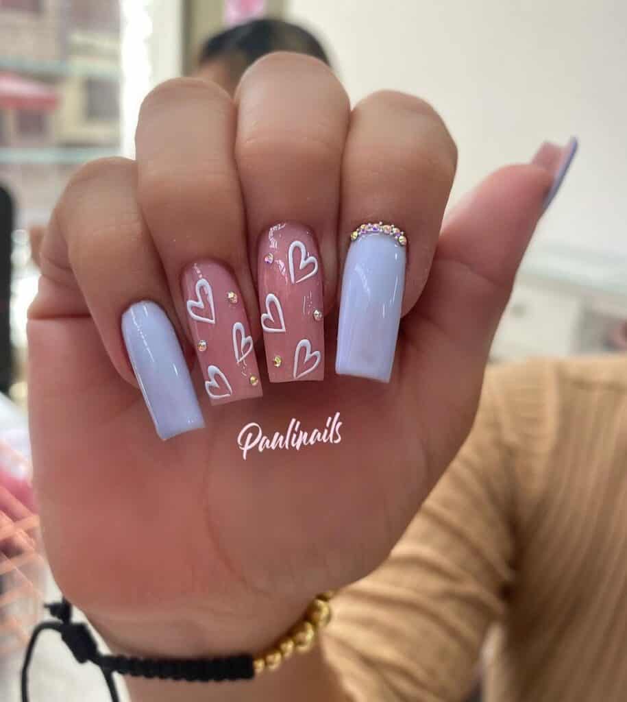valentines nails