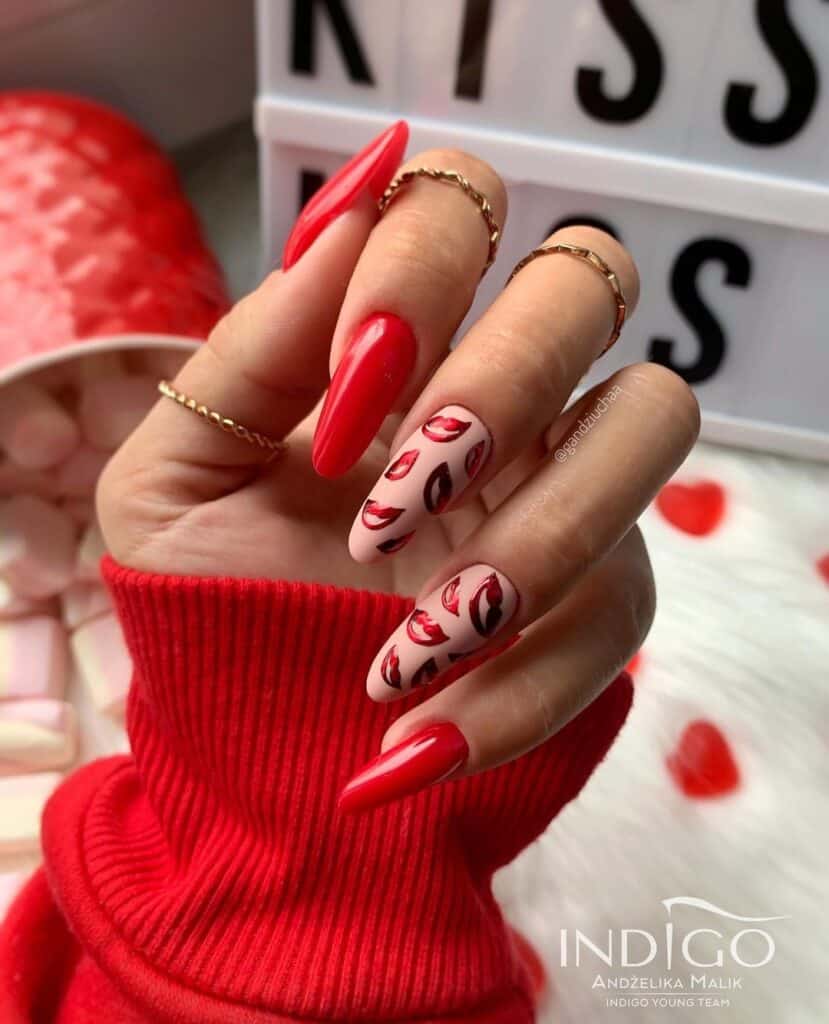 valentines nails