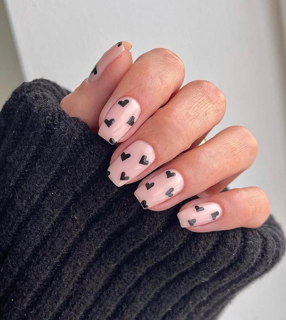 valentines nails.