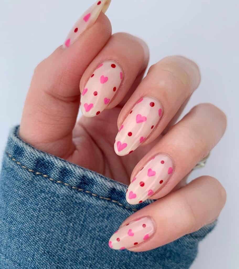 valentines nails.