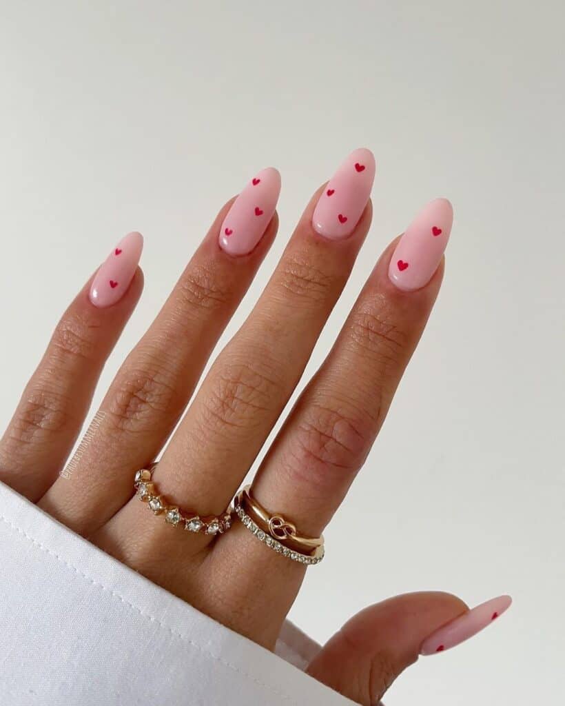 valentines nails.