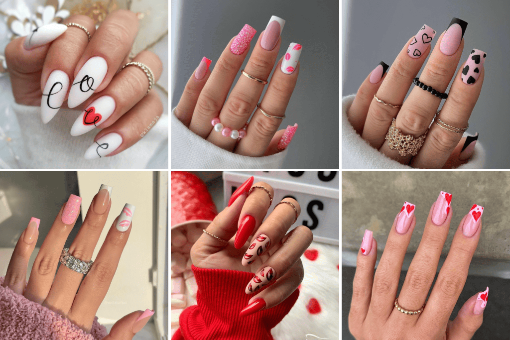 valentines nails