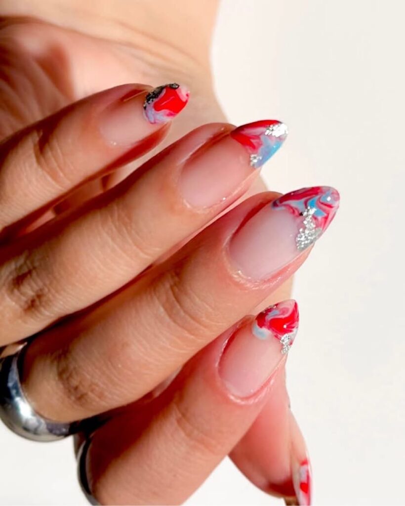 4th of July nails