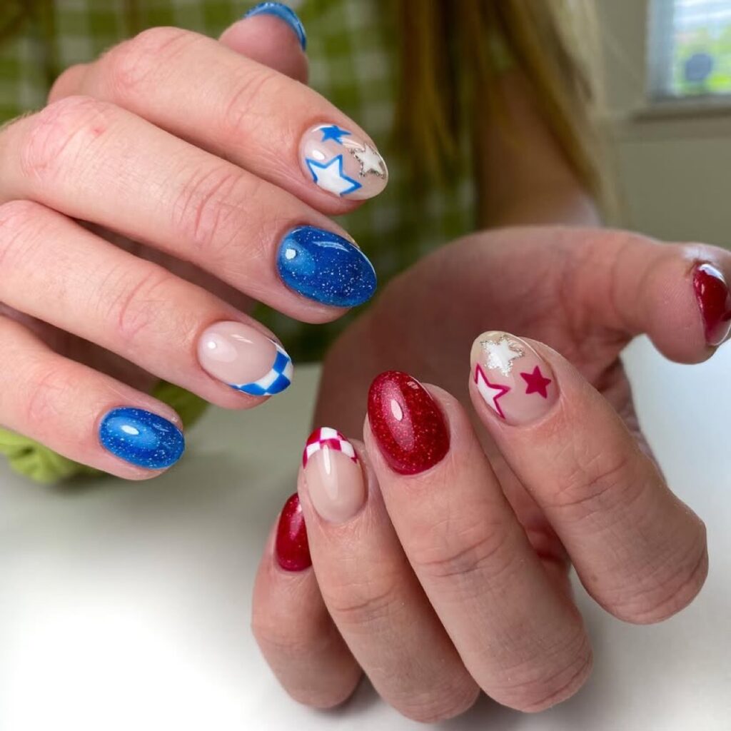 4th of July nails