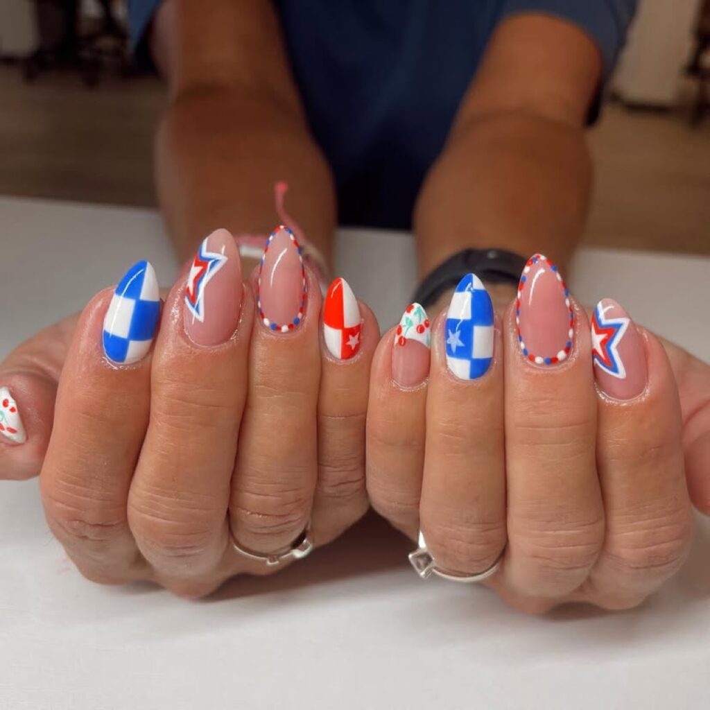 4th of July nails
