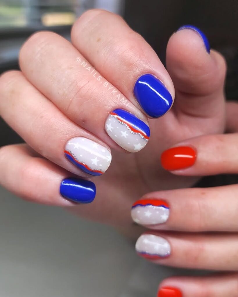 4th of July nails