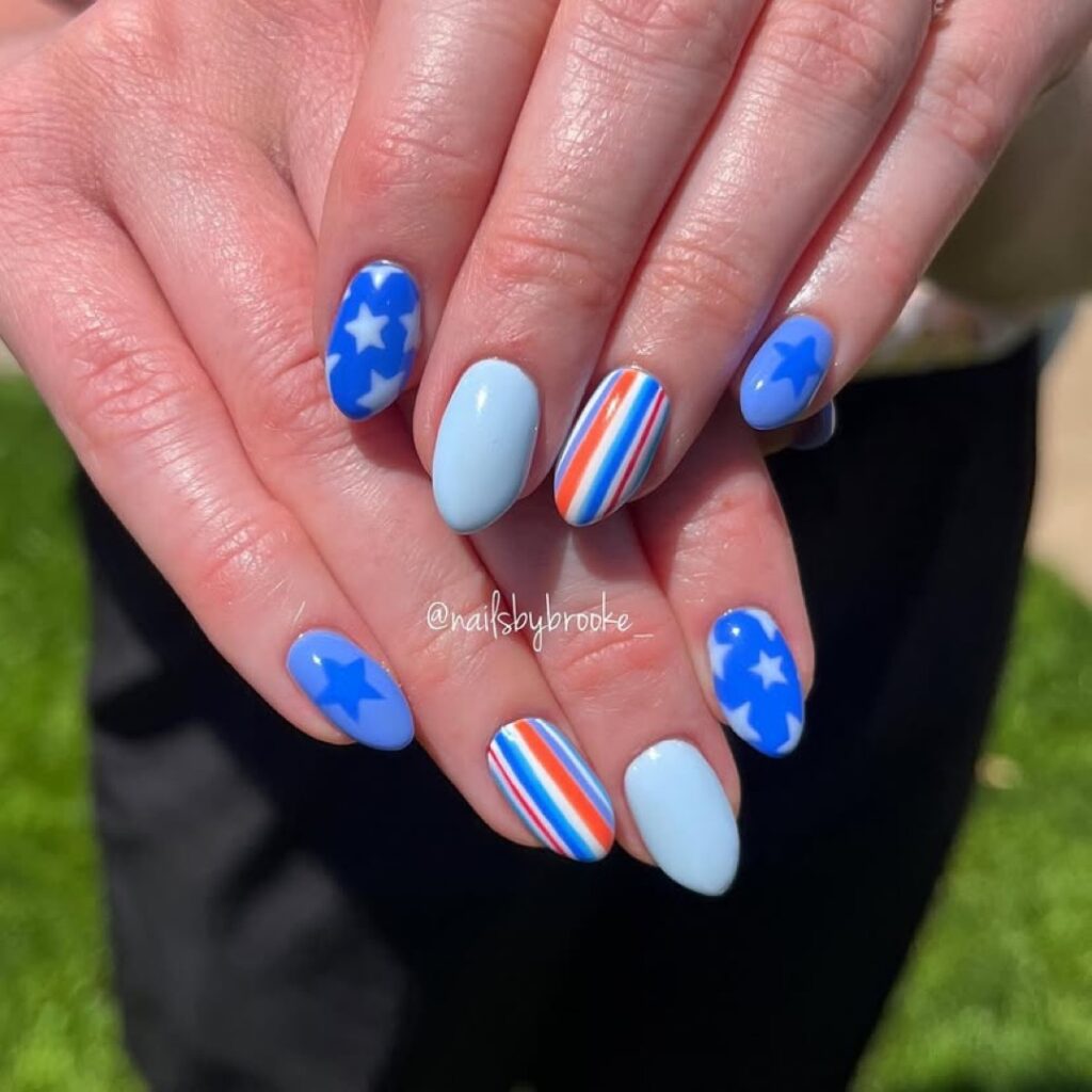 4th of July nails