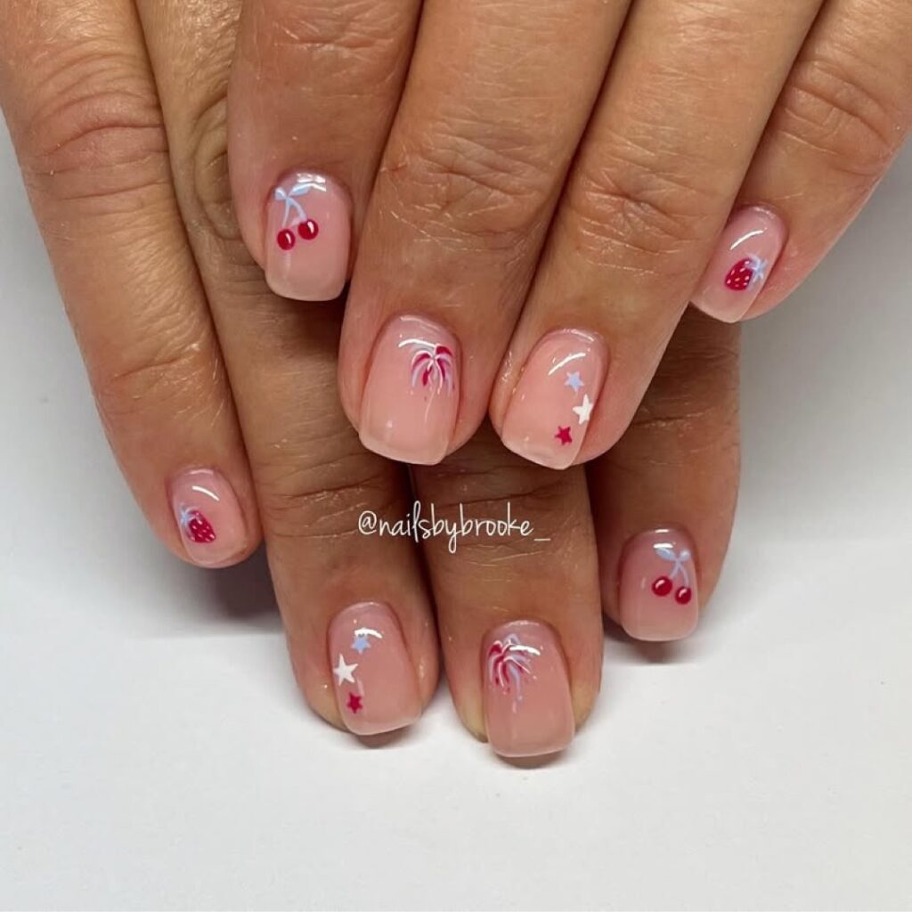 4th of July nails
