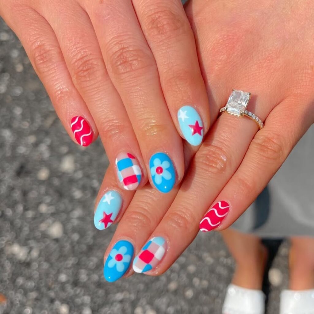 4th of July nails