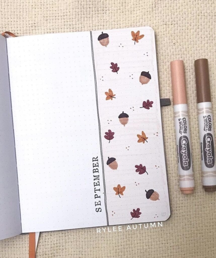 bullet journal ideas for fall