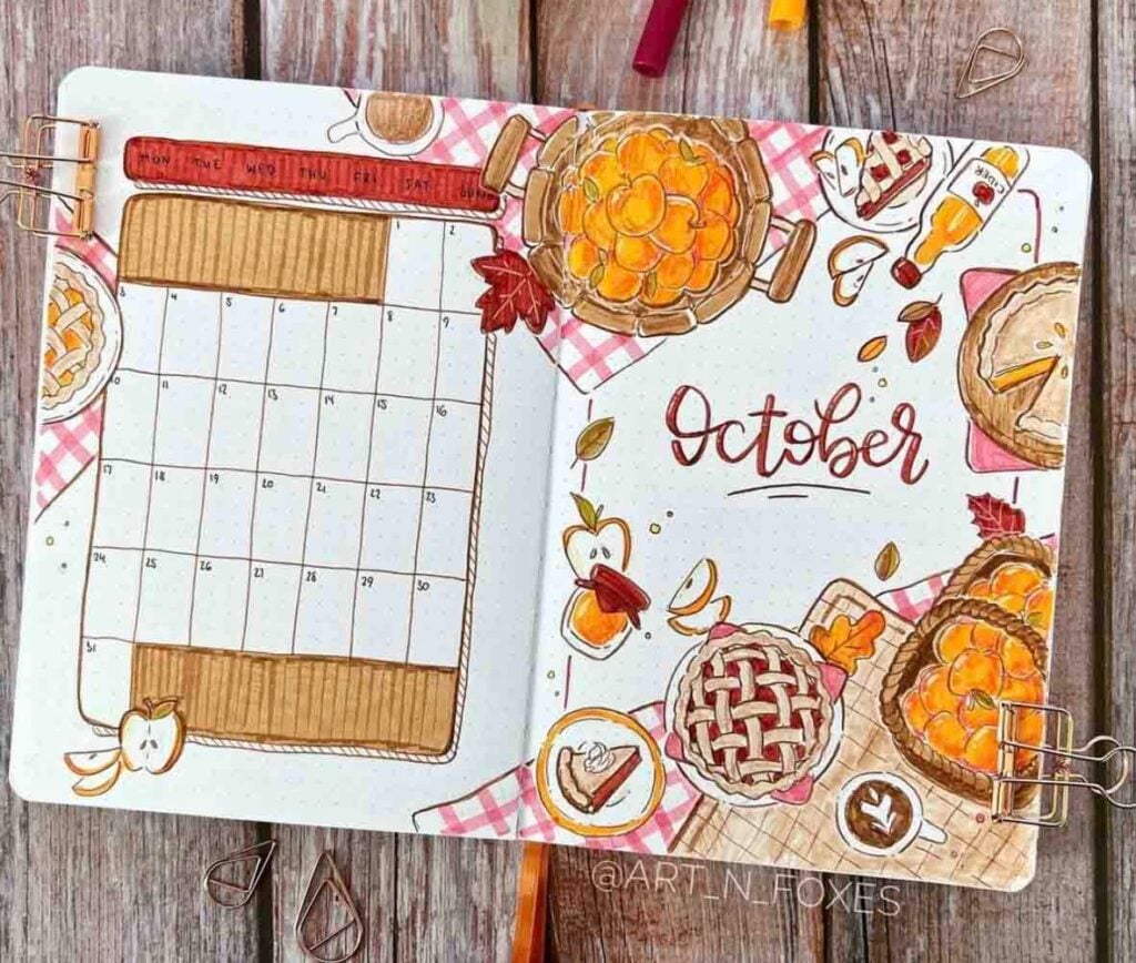 bullet journal ideas for fall