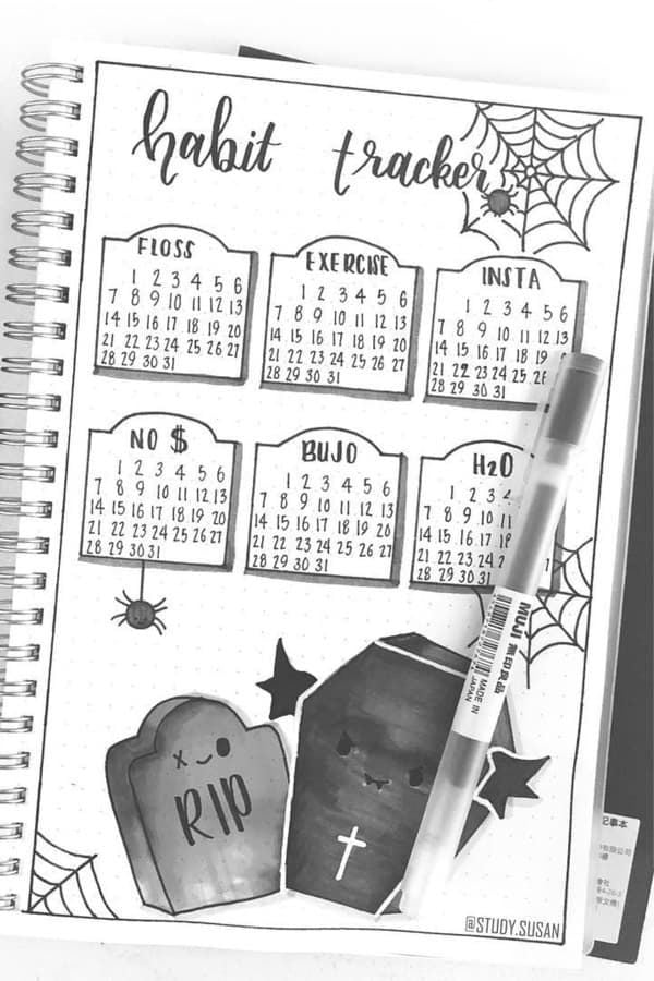 bullet journal ideas for fall