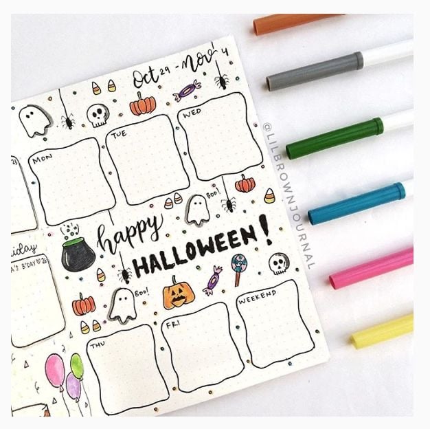 bullet journal ideas for fall