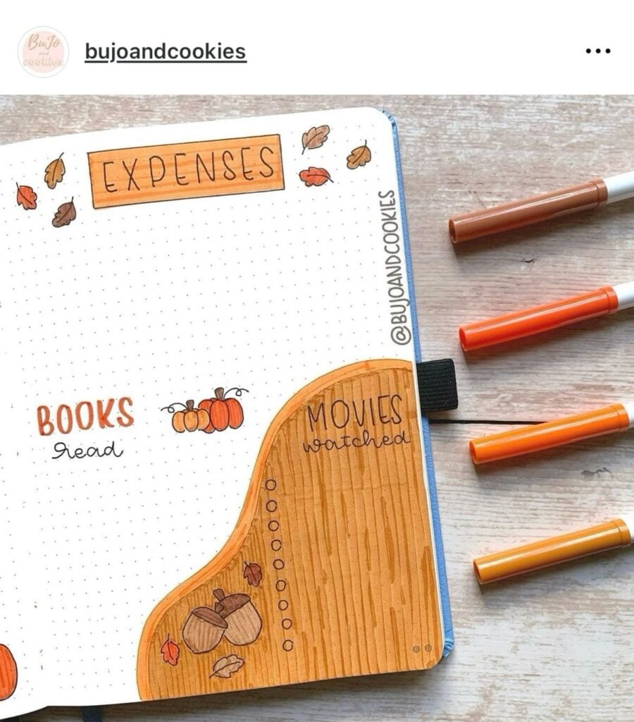 bullet journal ideas for fall