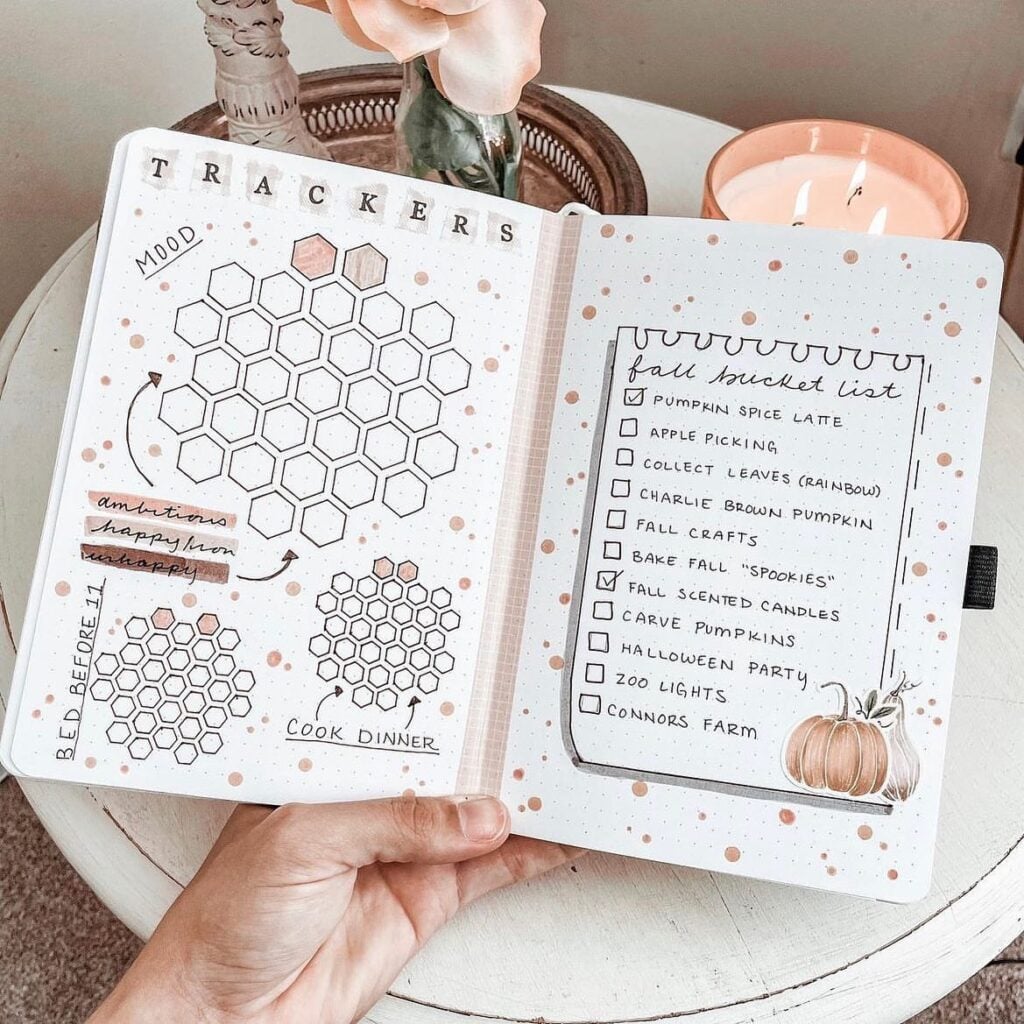 bullet journal ideas for fall
