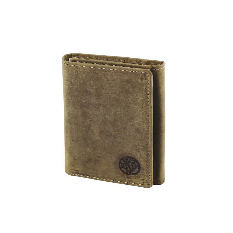 Nurture Nature Genuine Leather Wallet – Khaki Green - Image 1