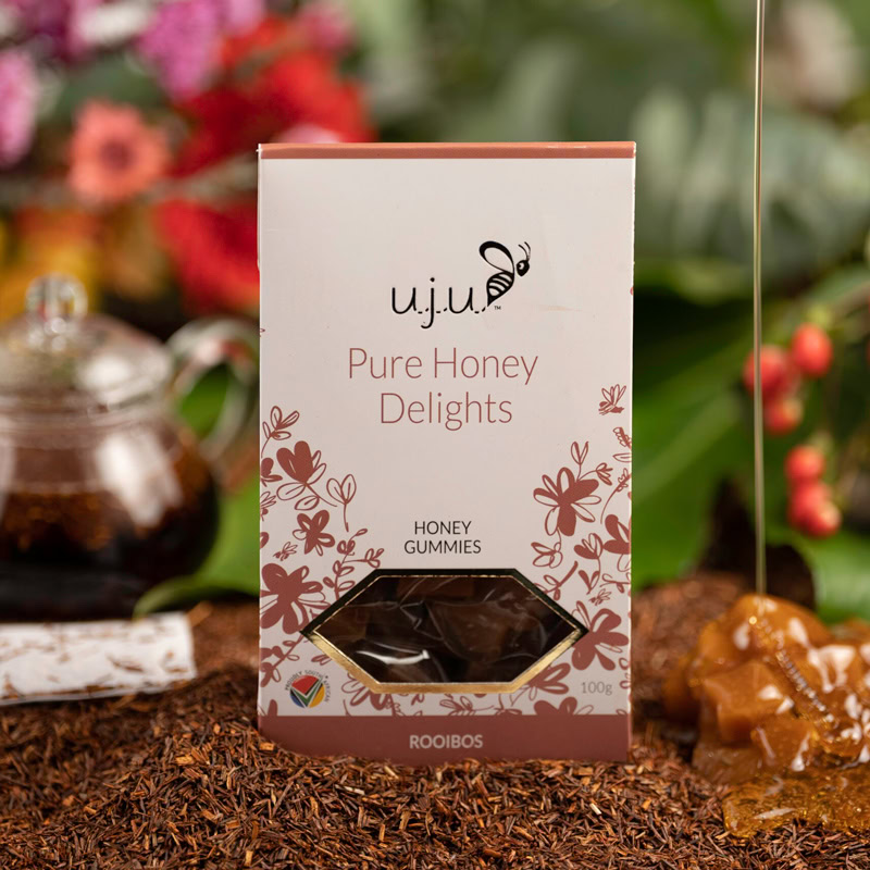 UJU Pure Honey Delights – Rooibos Honey Gummies 100g - Image 2